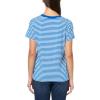 imageNautica Womens Solid VNeck Short Sleeve TShirtCeruleanWhiteWhite
