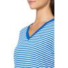 imageNautica Womens Solid VNeck Short Sleeve TShirtCeruleanWhiteWhite