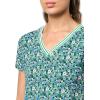 imageNautica Womens Solid VNeck Short Sleeve TShirtFern Multi