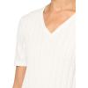 imageNautica Womens Solid VNeck Short Sleeve TShirtIvory
