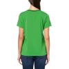 imageNautica Womens Solid VNeck Short Sleeve TShirtNew Leaf