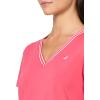 imageNautica Womens Solid VNeck Short Sleeve TShirtRosette