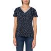 imageNautica Womens Solid VNeck Short Sleeve TShirtSky CaptainBright White
