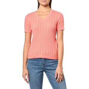 imageNautica Womens Solid VNeck Short Sleeve TShirtBloom