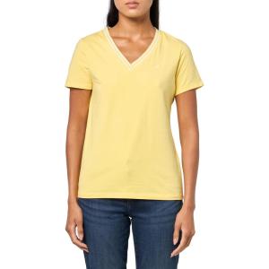 imageNautica Womens Solid VNeck Short Sleeve TShirtSnapdragon