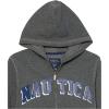 imageNautica Boys Long Sleeve Fleece Full Zip Hoodie Comfortable Relaxed FitGrey