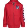 imageNautica Boys Long Sleeve Fleece Full Zip Hoodie Comfortable Relaxed FitRed