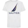 imageNautica Boys Short Sleeve JClass Logo Crew Neck TShirt Soft Comfortable Relaxed FitColor Shade Marshmallow