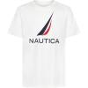 imageNautica Boys Short Sleeve JClass Logo Crew Neck TShirt Soft Comfortable Relaxed FitJclass White