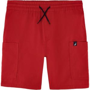 imageNautica Boys Pullon Cargo Shorts Drawstring ClosureCardinal
