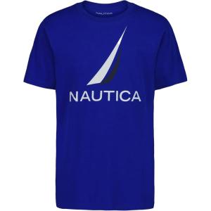 imageNautica Boys Short Sleeve JClass Logo Crew Neck TShirt Soft Comfortable Relaxed FitJclass Cobalt