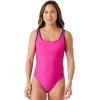 imageNautica Womens OnePiece Swimsuit  Slimming Tummy Control Bathing Suit QuickDry Fabric Bikini SwimsuitFuchsia
