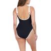 imageNautica Womens OnePiece Swimsuit  Slimming Tummy Control Bathing Suit QuickDry Fabric Bikini SwimsuitWhite Black