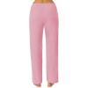 imageNautica Womens Pajama Pants  Lightweight Wide Leg Lounge Pants  Cotton Knit Jersey  Sleepwear Loungewear PJs for WomenHeather Pink