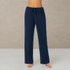 imageNautica Womens Pajama Pants  Lightweight Wide Leg Lounge Pants  Cotton Knit Jersey  Sleepwear Loungewear PJs for WomenNavy