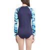 imageNautica Womens Standard Rashguard  QuickDry UPF Protection Swim Shirt Pool Beach Hiking Yoga VolleyballBlue Wave