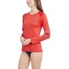 imageNautica Womens Standard Rashguard  QuickDry UPF Protection Swim Shirt Pool Beach Hiking Yoga VolleyballCherry