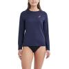 imageNautica Womens Standard Rashguard  QuickDry UPF Protection Swim Shirt Pool Beach Hiking Yoga VolleyballDeep Sea