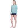 imageNautica Womens Standard Rashguard  QuickDry UPF Protection Swim Shirt Pool Beach Hiking Yoga VolleyballSolid Green