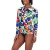 imageNautica Womens Standard Rashguard  QuickDry UPF Protection Swim Shirt Pool Beach Hiking Yoga VolleyballTrade Wind Multi