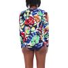imageNautica Womens Standard Rashguard  QuickDry UPF Protection Swim Shirt Pool Beach Hiking Yoga VolleyballTrade Wind Multi