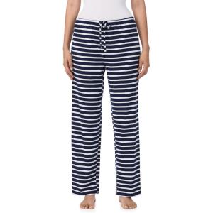 imageNautica Womens Pajama Pants  Lightweight Wide Leg Lounge Pants  Cotton Knit Jersey  Sleepwear Loungewear PJs for WomenNavy Stripe