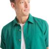 imageNautica Mens Sustainably Crafted Linen ShortSleeve ShirtGreen Leaf
