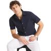 imageNautica Mens Sustainably Crafted Linen ShortSleeve ShirtNavy Seas