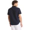 imageNautica Mens Sustainably Crafted Linen ShortSleeve ShirtNavy Seas