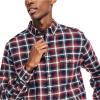 imageNautica Mens Sustainably Crafted Plaid Flannel ShirtBiking Red