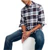 imageNautica Mens Sustainably Crafted Plaid Flannel ShirtMarshmallow