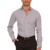 imageNautica Slim Fit Mens Dress Shirts Long Sleeve Performance Polyester Blend Fabric Wrinkle Free 4Way StretchBlack Check