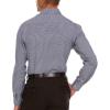imageNautica Slim Fit Mens Dress Shirts Long Sleeve Performance Polyester Blend Fabric Wrinkle Free 4Way StretchBlack Micro Checks