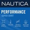 imageNautica Slim Fit Mens Dress Shirts Long Sleeve Performance Polyester Blend Fabric Wrinkle Free 4Way StretchClassic Blue Plaid