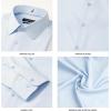 imageNautica Slim Fit Mens Dress Shirts Long Sleeve Performance Polyester Blend Fabric Wrinkle Free 4Way StretchLight Blue