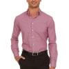 imageNautica Slim Fit Mens Dress Shirts Long Sleeve Performance Polyester Blend Fabric Wrinkle Free 4Way StretchMulti Microcheck