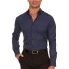 imageNautica Slim Fit Mens Dress Shirts Long Sleeve Performance Polyester Blend Fabric Wrinkle Free 4Way StretchNavy Anchor