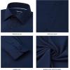 imageNautica Slim Fit Mens Dress Shirts Long Sleeve Performance Polyester Blend Fabric Wrinkle Free 4Way StretchNavy Solid
