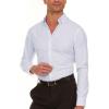imageNautica Slim Fit Mens Dress Shirts Long Sleeve Performance Polyester Blend Fabric Wrinkle Free 4Way StretchWhite  Blue Anchor
