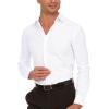 imageNautica Slim Fit Mens Dress Shirts Long Sleeve Performance Polyester Blend Fabric Wrinkle Free 4Way StretchWhite Solid