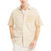 imageNautica Mens Striped Camp ShirtMilitary Tan