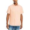 imageNautica Mens Sustainably Crafted Printed Linen ShortSleeve ShirtCoral Reef