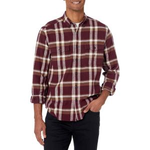 imageNautica Mens Sustainably Crafted Plaid Flannel ShirtShipwreck Burgundy
