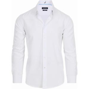 imageNautica Slim Fit Mens Dress Shirts Long Sleeve Performance Polyester Blend Fabric Wrinkle Free 4Way StretchWhite Solid