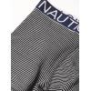 imageNautica Mens Cotton Stretch 4 Pack Boxer BriefsBlackBright CobaltStripe 2Sail Print