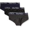 imageNautica Mens Classic Cotton Stretch Multipack BriefsPeacoatCharcoalSail Print Black White