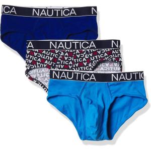 imageNautica Mens Classic Cotton Stretch Multipack BriefsWindsurfAeroNautica Logo Print