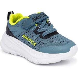 imageNautica Kids Fashion Sneaker Athletic Running Shoe with One Strap Boys  GirlsToddlerLittle KidBlue Blackmorris
