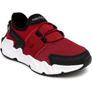 imageNautica Kids Running Sneakers  Comfortable Shoes for Boys and Girls  Sizes for Big ampamp Little Kids LaceUpBungee ManalapinRed Blackmikyle