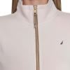 imageNautica Womens Mockneck Zip Up Fleece JacketWhite Swan